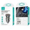USAMS Ładowarka samochodowa 1xUSB+1xUSB-C C32 30WFast Charge czarny/black CC164CC01 (US-CC164)